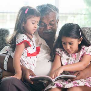 Grandfather and His Grandchildren